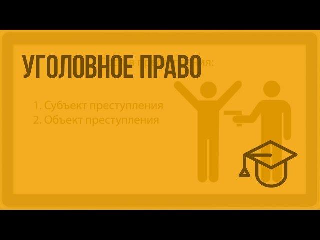 Уголовное право. Видеоурок по обществознанию 10 класс