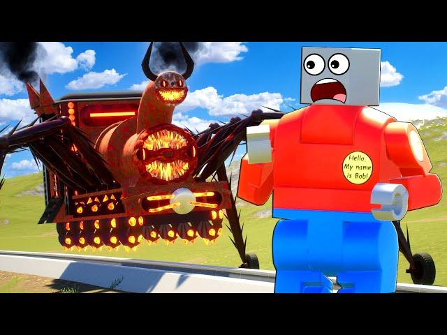 Using Lego Nukes to STOP ENRAGED Choo Choo Charles in Brick Rigs Roleplay!
