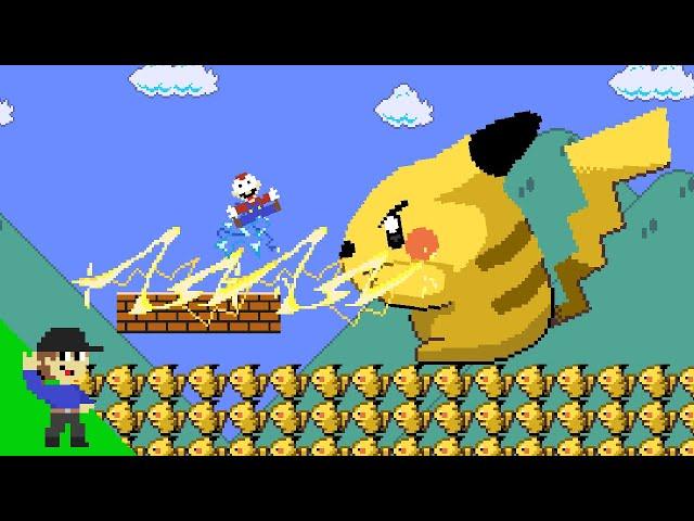 Super Mario Bros. but the floor is PIKACHUS