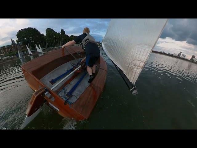 Totally illegal pumping sailing a Solo in light winds