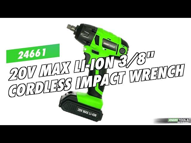 OEMTOOLS 24661 20V Max Li-Ion 3/8" Cordless Impact Wrench