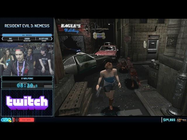 Resident Evil 3: Nemesis by WOLFDNC in 56:35 - GDQx 2019