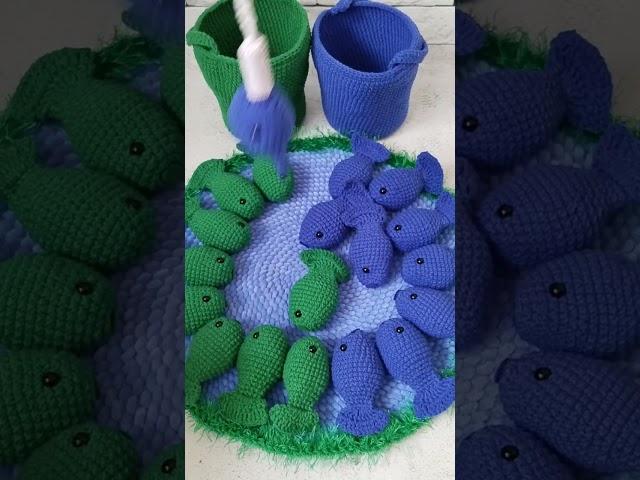 Связала очень классную игру. #длядетей #логопедическиеигры #рыбалка #своимируками