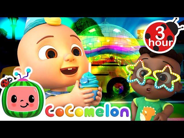 Wheels on JJ's Birthday Bus  CoComelon Nursery Rhymes and Kids Songs | 3 HOURS | After School Club