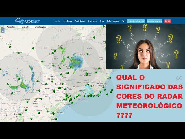 Cores do radar meteorológico da REDEMET