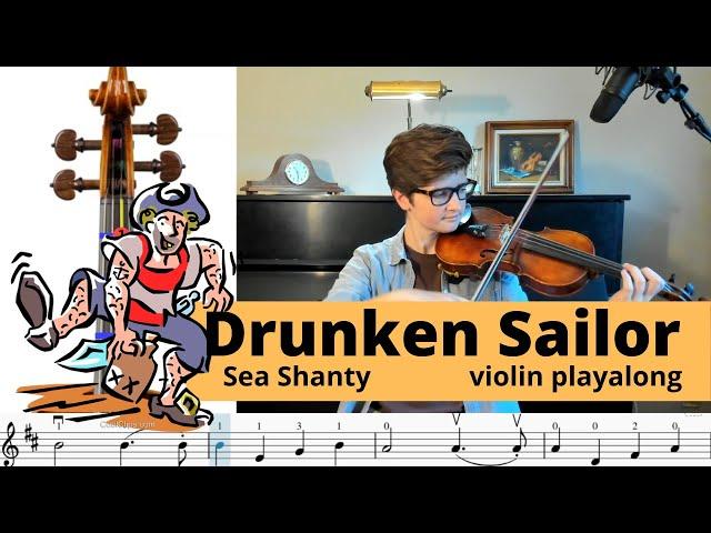 Drunken Sailor violin play-along
