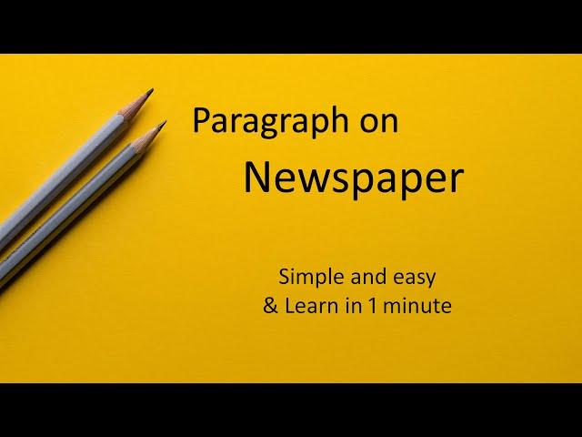 Importance of Reading Newspaper Paragraph