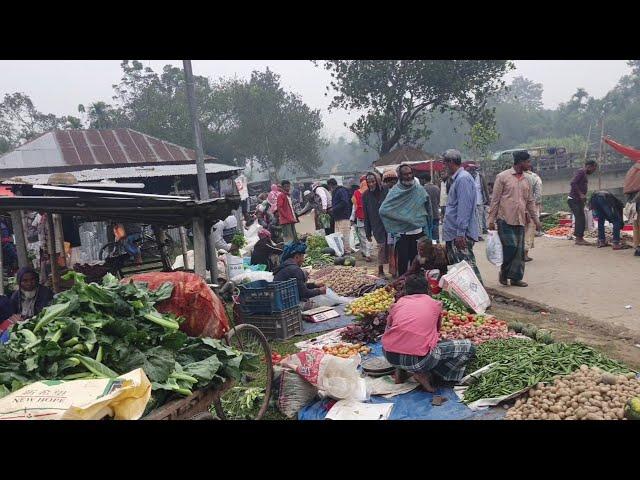 Bangladeshi Weekly Village Market in a Rainy Day | Daily Village Life