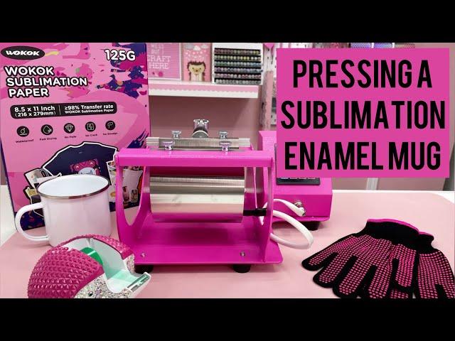 How to heat press a sublimation enamel mug