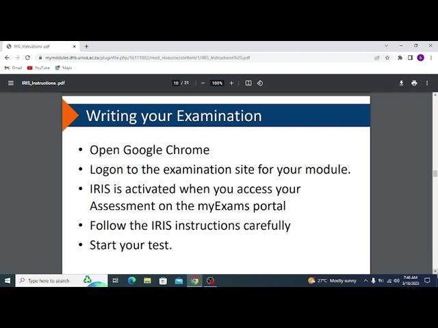 Iris Invigilation System Unisa Instructions