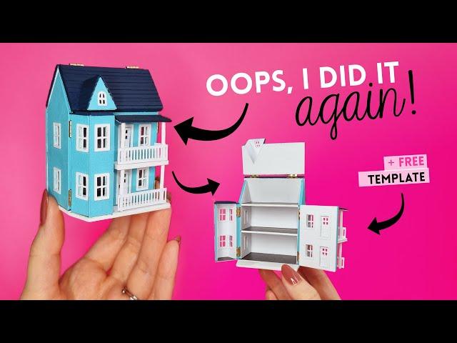 Build a Mini DOLLHOUSE with PAPER! | How to make a Miniature Dollhouse for your DOLLS (pt2) 