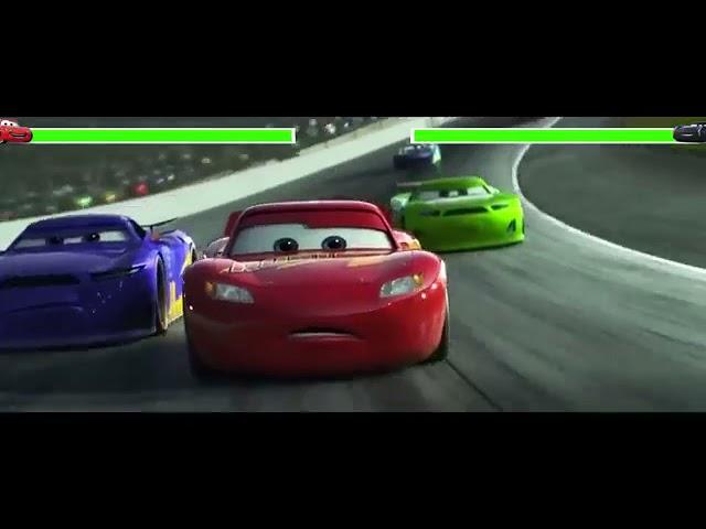 Cars 3 (2017) Lightning Mcqueen Crashes with healthbars (Edited By @GabrielD2002)