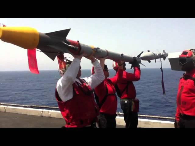 Loading an AIM-9X Sidewinder