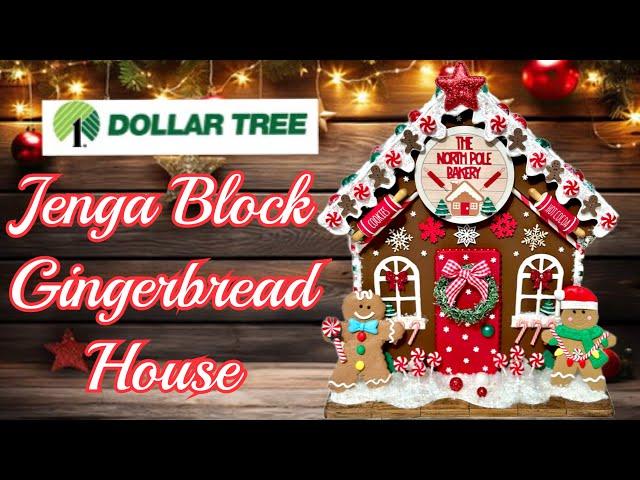 Dollar Tree  Jenga Block Gingerbread House 