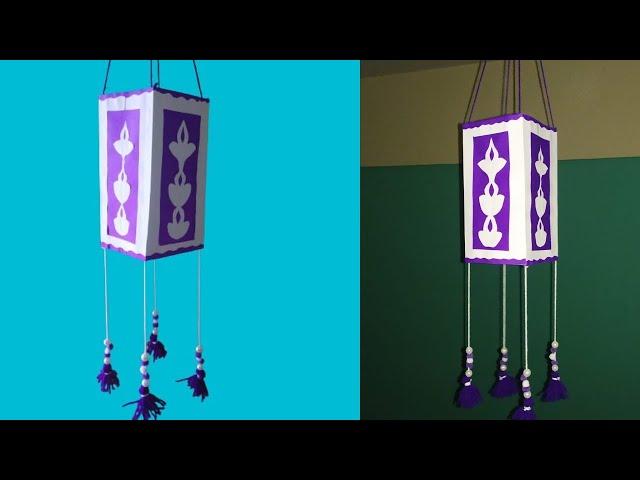 hanging paper lantern | handmade kandil | easy and simple Akash kandil | diwali home decor