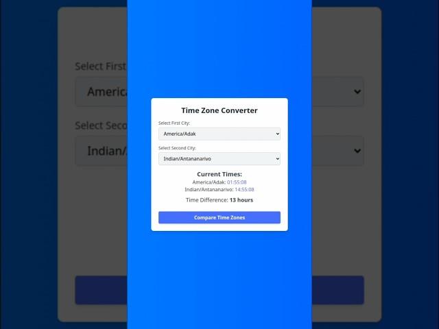 Build a Time Zone Converter with JavaScript & Tailwind CSS | WebCraft & Devs #timezone