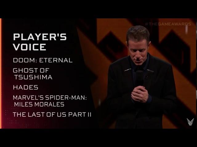 Game Awards 2020 Ghost Of Tsushima wins Player’s Choice