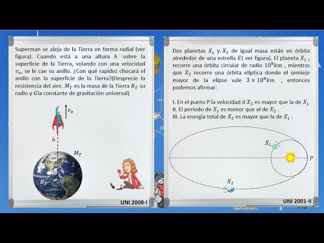 PROBLEMAS DE GRAVITACIÓN UNIVERSAL_ENERGÍA POTENCIAL GRAVITATORIA-EXAMEN ADMISIÓN UNI