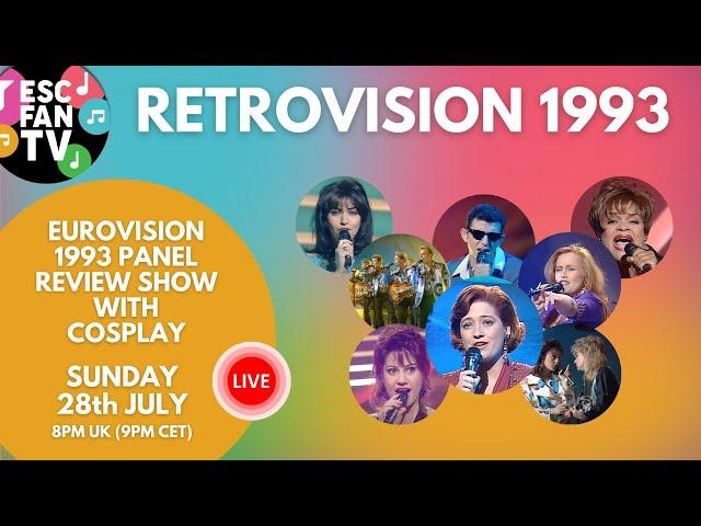 ESC Fan TV Live - RetroVision 1993 - Cosplay Panel Review of Eurovision 1993