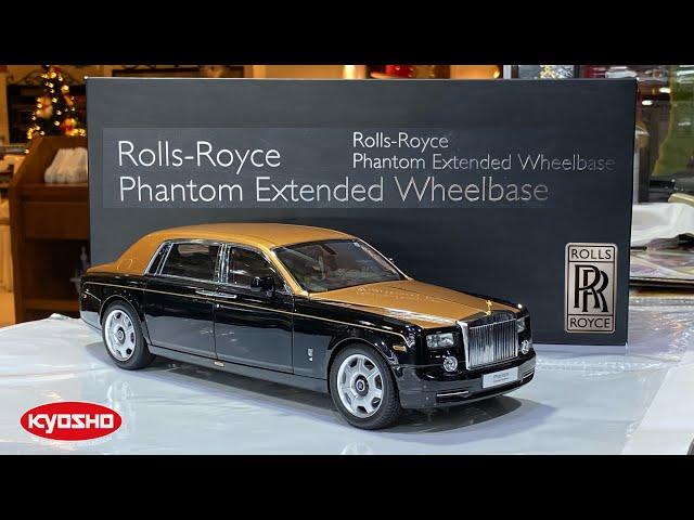 Kyosho Rolls-Royce Phantom Extended Wheelbase Scale 1:18 Black / Gold | Limited Edition | DieCast