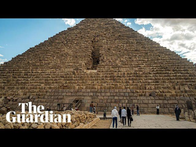 Refacing of Egyptian pyramid with granite sparks outrage online