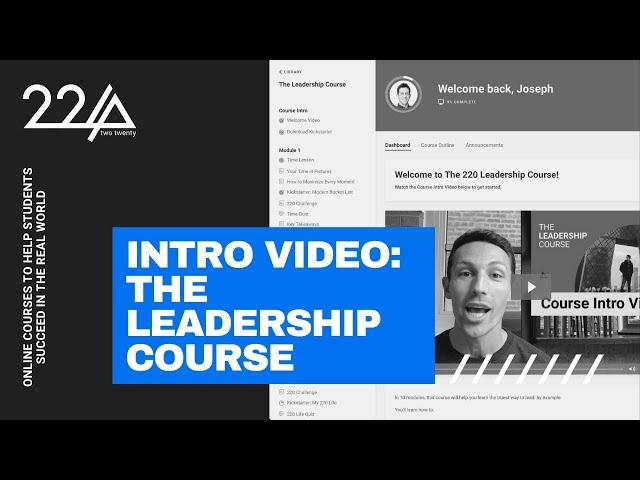 Intro Video: The Leadership Course