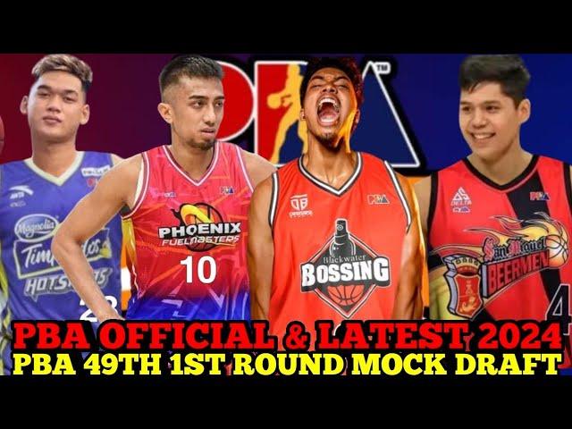 PBA OFFICIAL & LATEST 2024 PBA 49TH 1ST ROUND 1ST PICK TO 12TH PICK MOCK DRAFT | PBA 49TH DRAFT