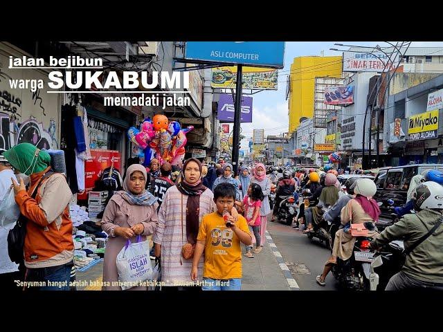 Walking Around SUKABUMI City ‼️ Jalan Stasiun Timur Sukabumi → Jln Siliwangi → Jl A Yani → Alun Alun