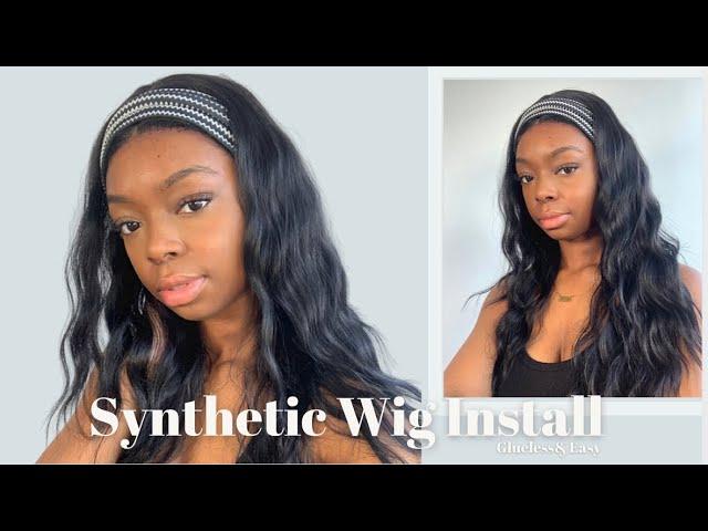 SYNTHETIC LACE FRONT WIG INSTALL | ALIEXPRESS X-TRESS HAIR