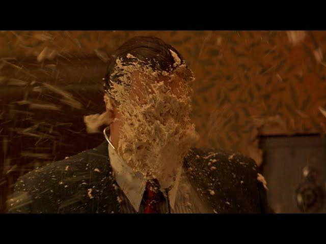 The Borrowers (1997) - Ocious P. Potter gets sprayed in the face by Burning Foam 