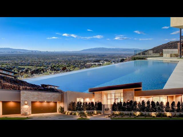 Las Vegas Mountain Side 2024 Ultra Custom Home $11.5M, 8364 Sqft, 5BD, 7BA, Up to 10 CAR'S Garage!