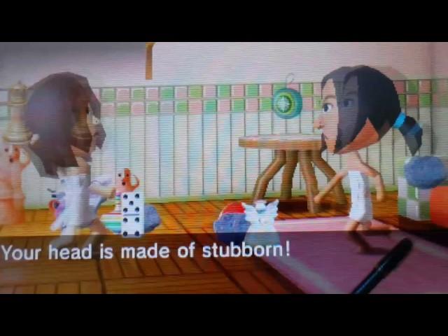 Tomodachi Life - Fight - Masako Vs. Yuehua throw all treasures