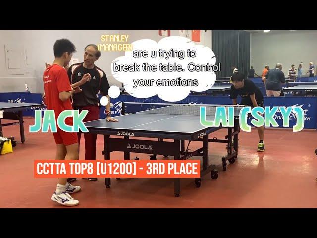 Jack QIU vs Hotin LAI (SKY) - CCTTA Top 8 - U1200 - 3rd Place - 12 Feb 2023