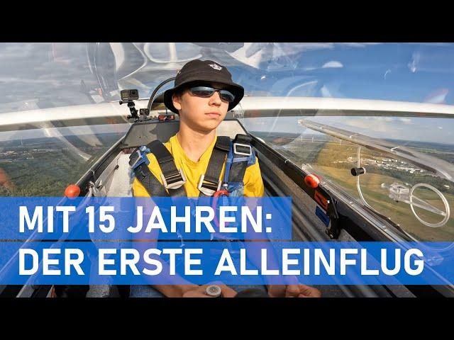 Mit 15 Jahren: Willis erster Alleinflug (mit Kamera) | SPL-Lizenz | Segelflug | Glider | Soaring