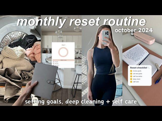 OCTOBER MONTHLY RESET | goal setting, deep clean, journaling + self care morning routine