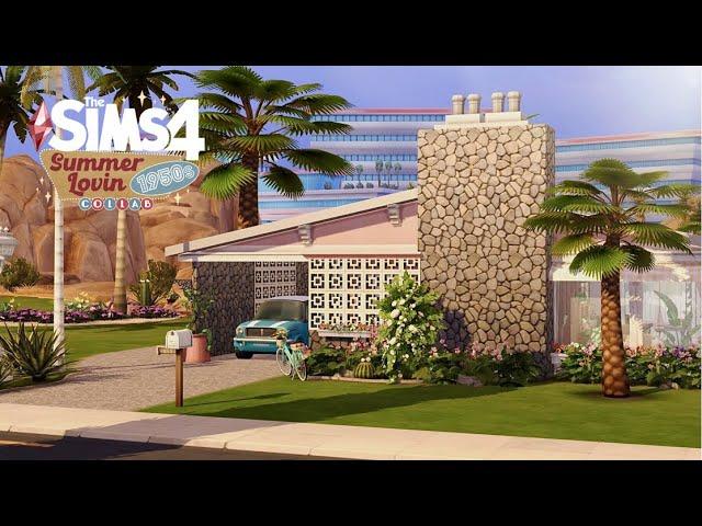 Mid Century House 1950s • The Sims 4 • No CC | Speed Build