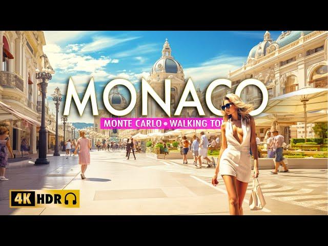 Monte Carlo, MONACO 4K HDR - Walking Tour 4K60fps