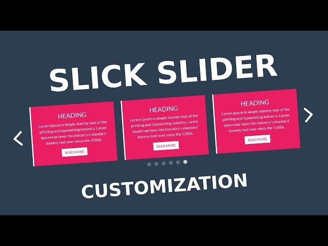 How to Use Slick Slider For Your Website | JQuery Slick Slider Customization Tutorial