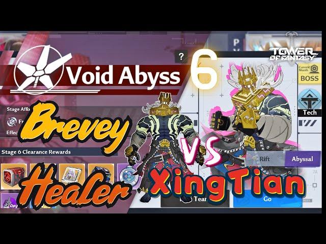 Void Abyss 6 VS XingTian. Healer Brevey POV. Tower of Fantasy