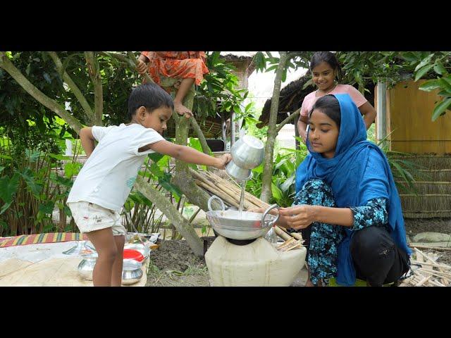 আয়াত আজকে আমাদের ইলিশ মাছ রান্না করে খাওয়াল | Village life with Shampa