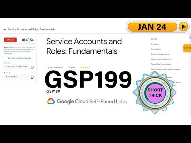 Service Accounts and Roles: Fundamentals #GSP199 || #Qwiklabs || #ShortTrick