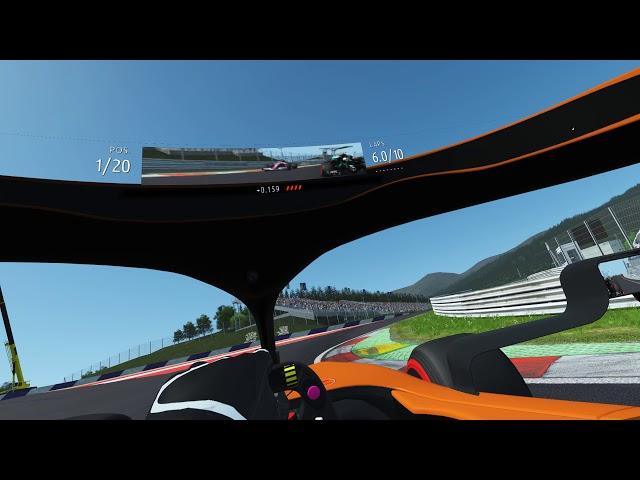 rFactor 2 : F1 2020 RedBull Ring . Carlos Sainz . Driver's eye view . Ai 100%