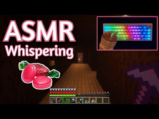 ASMR Gaming | MINECRAFT SURVIVAL HARD CANDY (36) | Whispering + Handcam Keyboard/Mouse Sounds 
