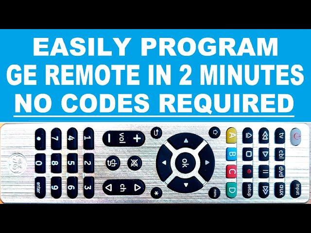 How to Program GE Remote with TV using Auto Code Search Method