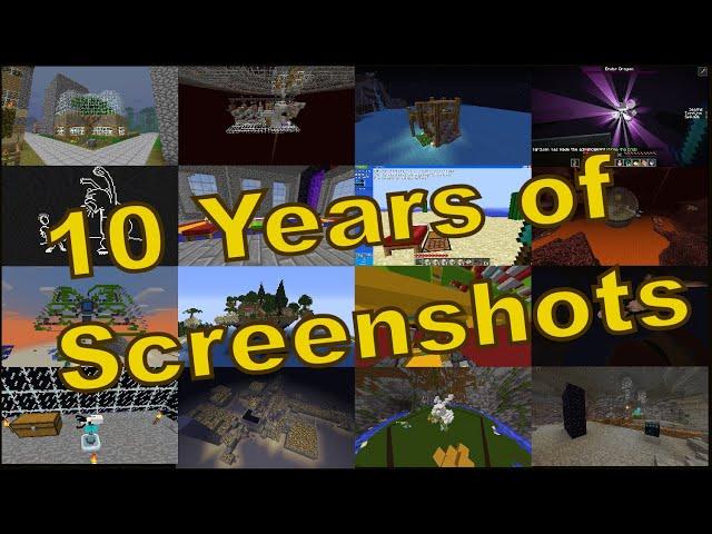 My Minecraft Screenshots throughout 10 Years