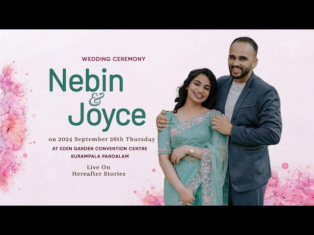 Nebin & Joyce  || WEDDING CEREMONY || Kurampala , Pandalam - LIVE