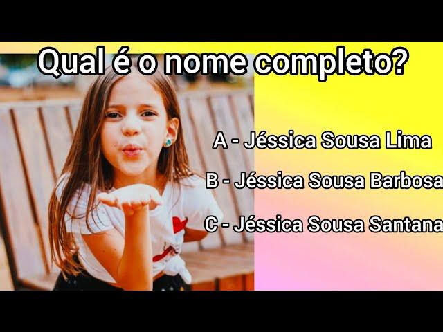 SUPER QUIZ DA JÉSSICA SOUSA ️️️ - Você sabe tudo sobre a Jéssica Sousa???