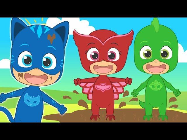 CINCO BEBÉS con PJ Masks | Gatuno Buhíta y Gekko | Canciones infantiles