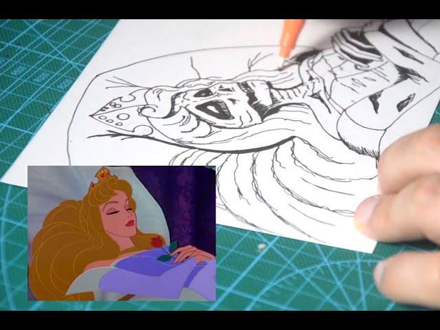 #101studio #quicksketch #horrordraw #whatif Aura Disney Princess Sleeping Beauty zombie  #meltaverse