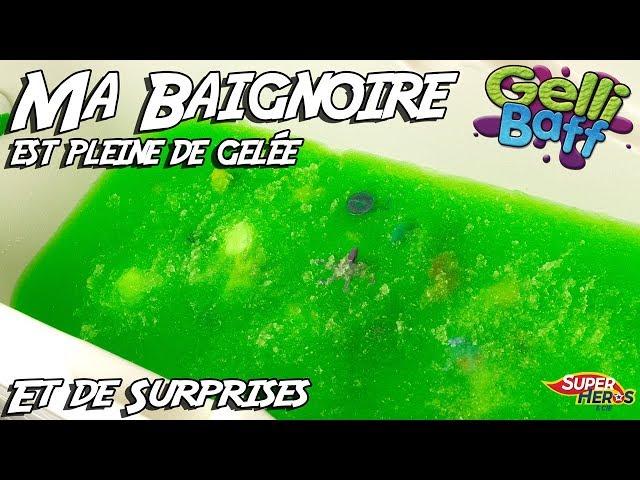 Ma Baignoire Remplie de Gelée Gelli Baff Slime et de Surprises Hot Wheels Shopkins Num Noms Jouets